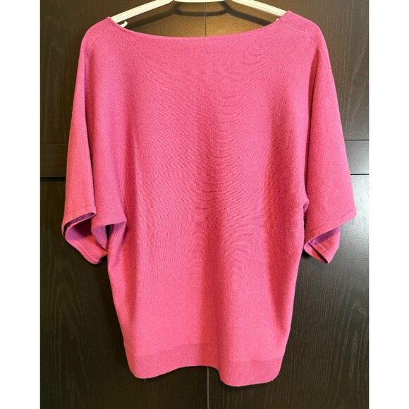 Garnet Hill Women's Wool Silk Blend Purple Sequins Sweater Medium Short Sleeves - Picture 2 of 8